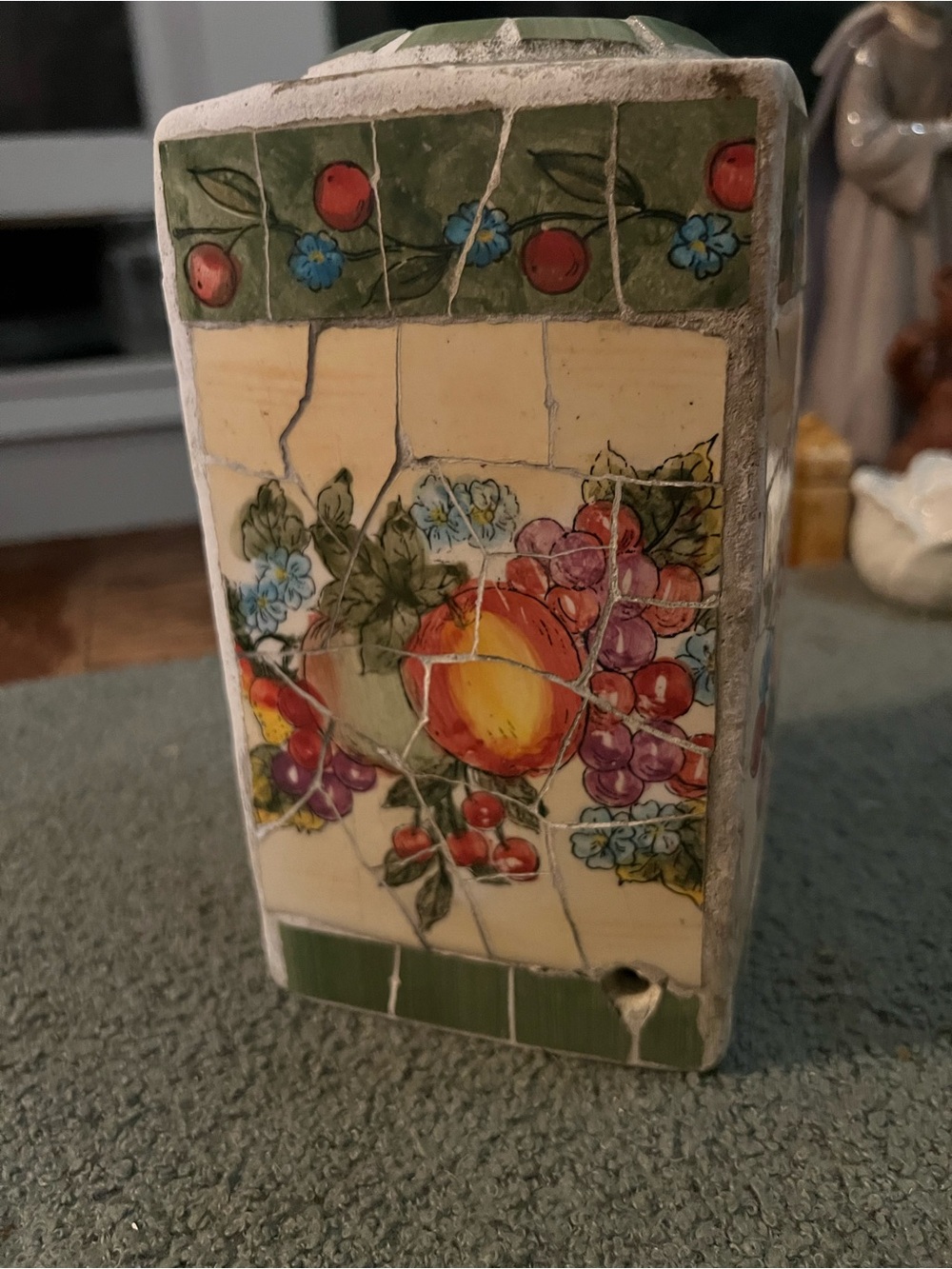 Vintage Handcrafted Mosaic Lamp Base 8 by 4.5”
